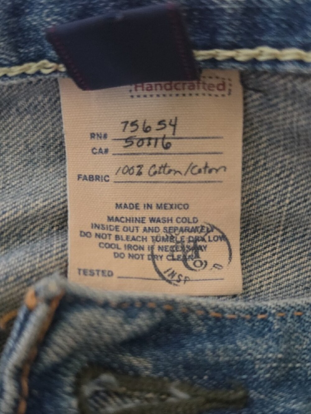 Vintage Y2K Abercrombie & Fitch Distressed Light Blue Straight-Leg Jeans Size 34 - Picture 7 of 14